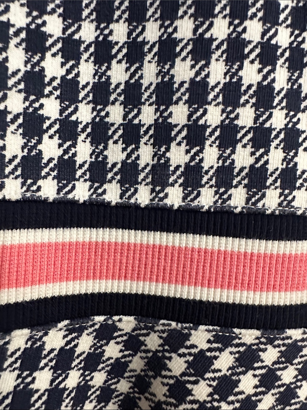 Janie and Jack Girls' Navy & White Houndstooth Fit-and-Flare Dress - Size 7 - Picture 6 of 7